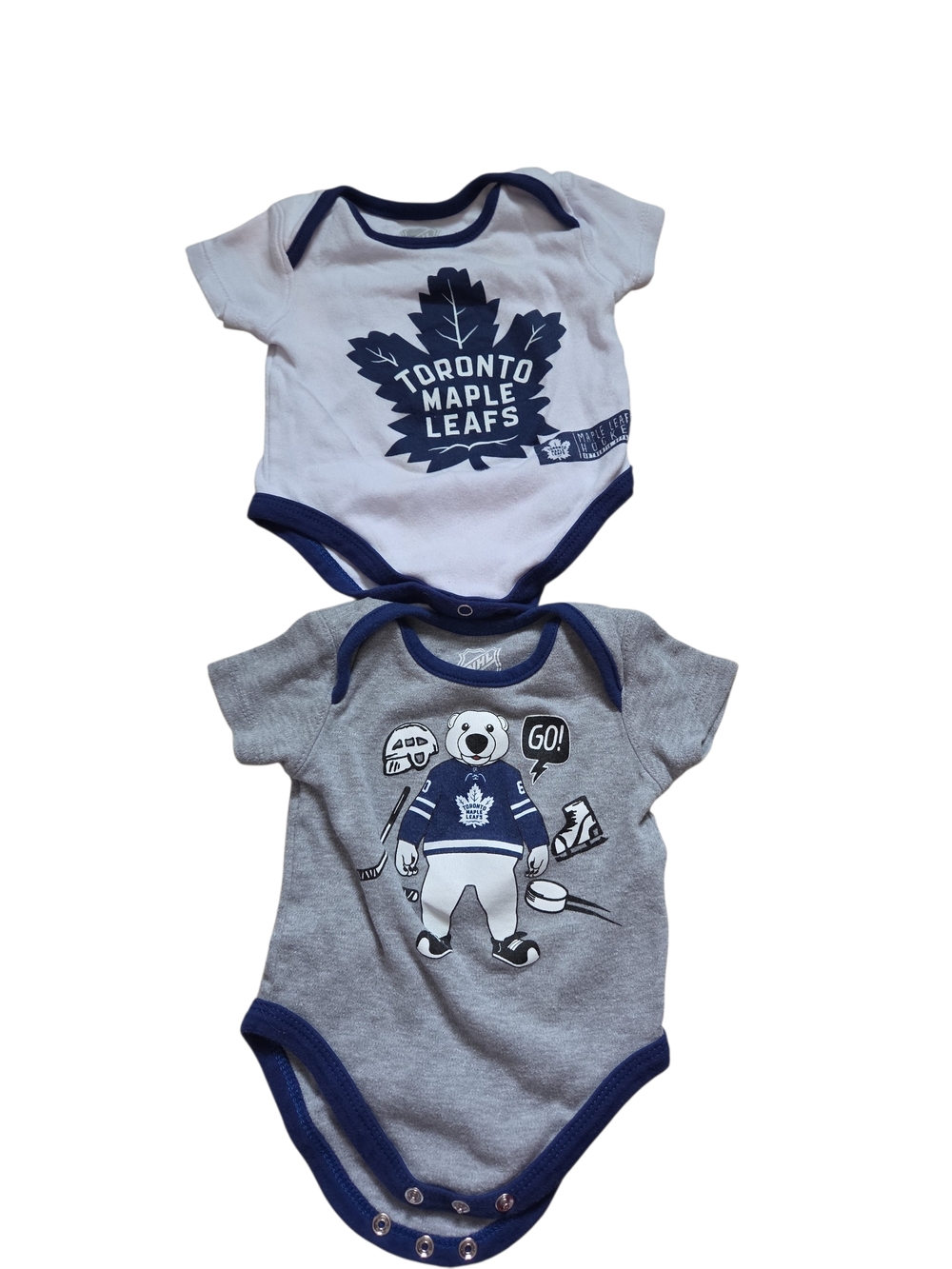 0- 3 Month Toronto Maple Leafs 2 Baby Onsie Bundle